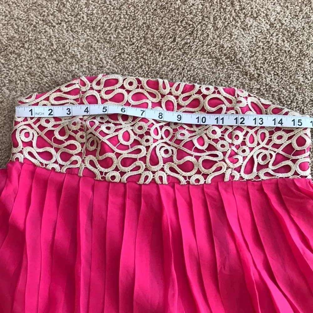 LILLY PULITZER Size 6 pink jillie strapless dress - Picture 6 of 7